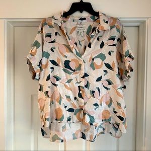 Button Down Shirt Modern Floral